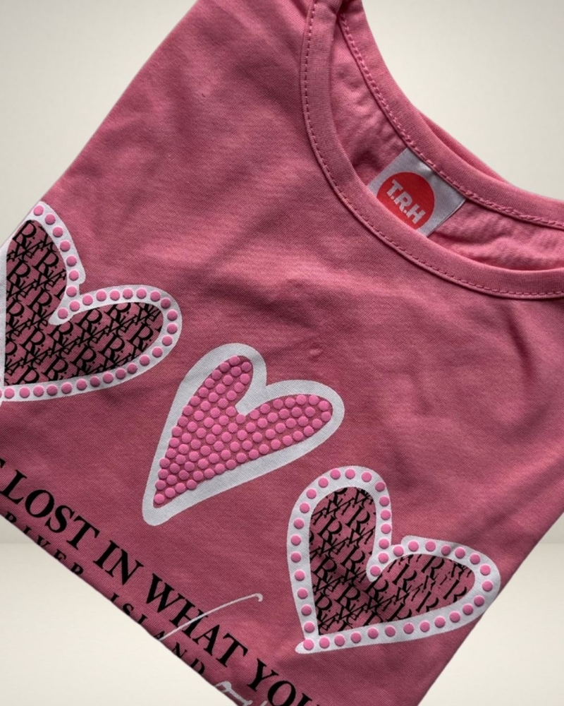 Remera Nena Manga Corta Corazón - Imagen 4